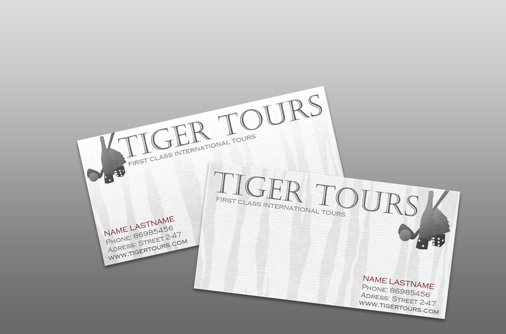 Business Card & Stationery Design entry 137238 submitted by Andreaz to the Business Card & Stationery Design for Tiger Tours run by Tiger Tours