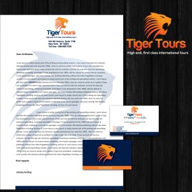 Business Card & Stationery Design entry 137254 submitted by AmbroseFx to the Business Card & Stationery Design for Tiger Tours run by Tiger Tours