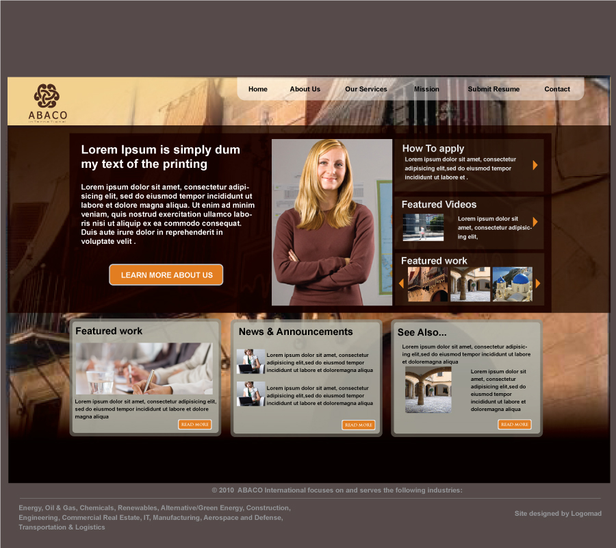 Web Design entry 127806 submitted by logo_mad