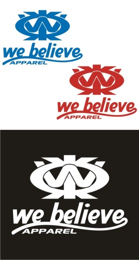 Logo Design entry 22969 submitted by hungary333 to the Logo Design for We Believe Apparel, LLC run by We Believe Apparel