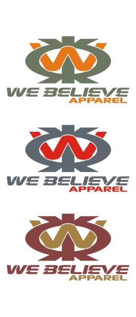Logo Design entry 22986 submitted by Digiti Minimi to the Logo Design for We Believe Apparel, LLC run by We Believe Apparel