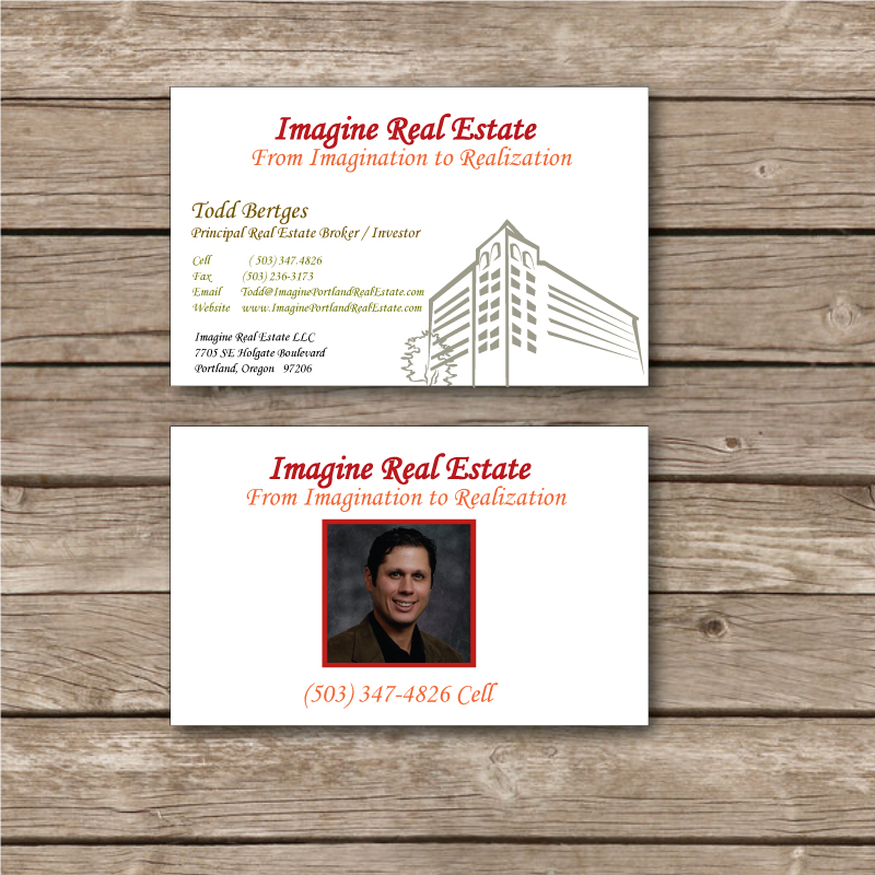 Business Card & Stationery Design entry 149682 submitted by maadezine to the Business Card & Stationery Design for Imagine Real Estate run by toddbertges