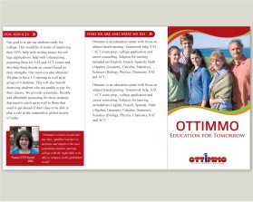Brochure Design entry 150030 submitted by maadezine to the Brochure Design for OTTIMMO - Education for tomorrow run by seema