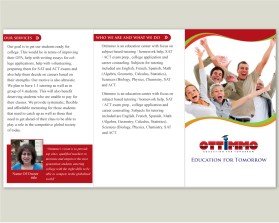Brochure Design entry 150032 submitted by maadezine to the Brochure Design for OTTIMMO - Education for tomorrow run by seema