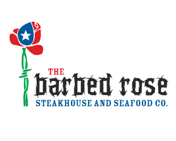 Logo Design entry 155968 submitted by designbuddha to the Logo Design for The Barbed Rose Steakhouse and Seafood Co. run by Vintage Production Group