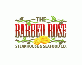 Logo Design entry 155884 submitted by p4e to the Logo Design for The Barbed Rose Steakhouse and Seafood Co. run by Vintage Production Group