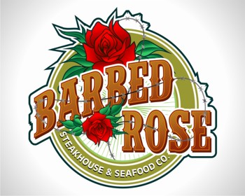 Logo Design entry 155968 submitted by Digiti Minimi to the Logo Design for The Barbed Rose Steakhouse and Seafood Co. run by Vintage Production Group