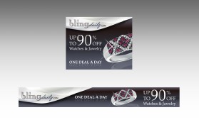 Banner Ad Design entry 184001 submitted by Jorq to the Banner Ad Design for Blingdaily.com run by YishaiG