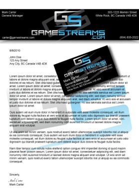 Business Card & Stationery Design entry 219768 submitted by ask1987 to the Business Card & Stationery Design for GameStreams.com run by OverhaulNetwork