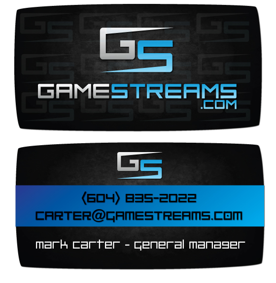 Business Card & Stationery Design entry 219805 submitted by HisEye4Dezign to the Business Card & Stationery Design for GameStreams.com run by OverhaulNetwork