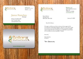 Business Card & Stationery Design entry 226324 submitted by santacruzdesign to the Business Card & Stationery Design for Botanx, LLC run by botanxllc