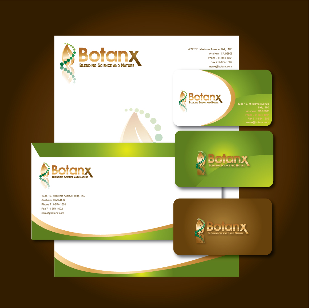 Business Card & Stationery Design entry 226419 submitted by maadezine to the Business Card & Stationery Design for Botanx, LLC run by botanxllc
