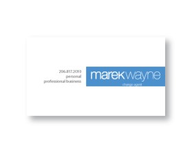 Business Card & Stationery Design entry 227112 submitted by maadezine to the Business Card & Stationery Design for MarekWayne run by marekwayne