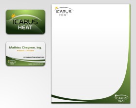Business Card & Stationery Design entry 229019 submitted by Dr_Snoopy to the Business Card & Stationery Design for ICARUS HEAT - www.icarusheat.com run by aliamgv