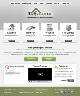 Web Design Entry 236707 submitted by Dan to the contest for irealtymanager.com run by tcollins