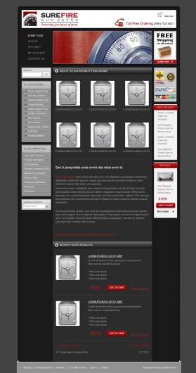Web Design entry 239483 submitted by gautam to the Web Design for Surefire Gun Safes run by fryguy173