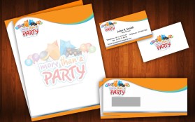 Business Card & Stationery Design Entry 249687 submitted by KaRaKteR to the contest for MoreThanAParty run by gabes13