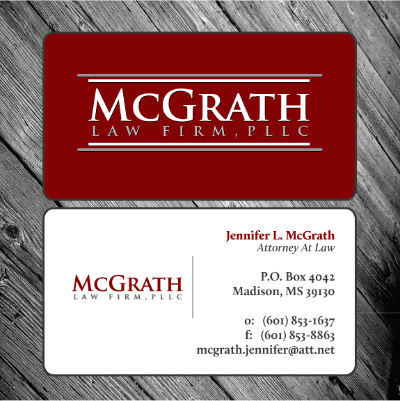 Business Card & Stationery Design entry 287828 submitted by HisEye4Dezign to the Business Card & Stationery Design for McGrath Law Firm, PLLC run by JMAC