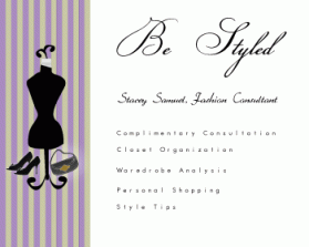 Business Card & Stationery Design Entry 292948 submitted by lilroots to the contest for Be Styled! run by staceymsamuel