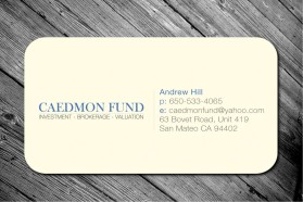 Business Card & Stationery Design entry 297156 submitted by dragnoir to the Business Card & Stationery Design for Caedmon Fund run by firstpage