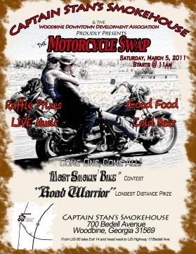 Graphic Design entry 299710 submitted by A Fat Dutch to the Graphic Design for Captain Stan's Smokehouse - (Biker) Part Swap Flyer run by Burgercue