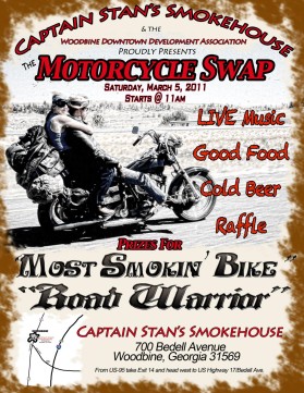 Graphic Design entry 299711 submitted by A Fat Dutch to the Graphic Design for Captain Stan's Smokehouse - (Biker) Part Swap Flyer run by Burgercue