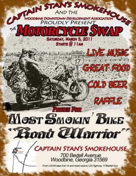 Graphic Design entry 299716 submitted by A Fat Dutch to the Graphic Design for Captain Stan's Smokehouse - (Biker) Part Swap Flyer run by Burgercue