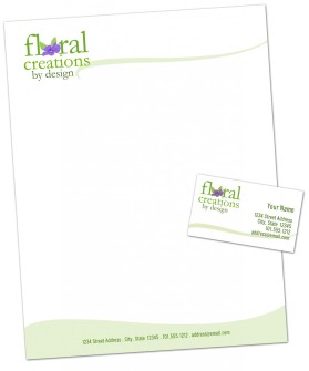 Business Card & Stationery Design entry 314586 submitted by flyingclours to the Business Card & Stationery Design for Floral Creations by Design run by psalvia