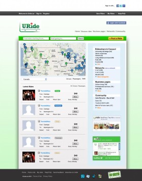 Web Design entry 315136 submitted by Vladje to the Web Design for Uride.ca run by Redgra Productions