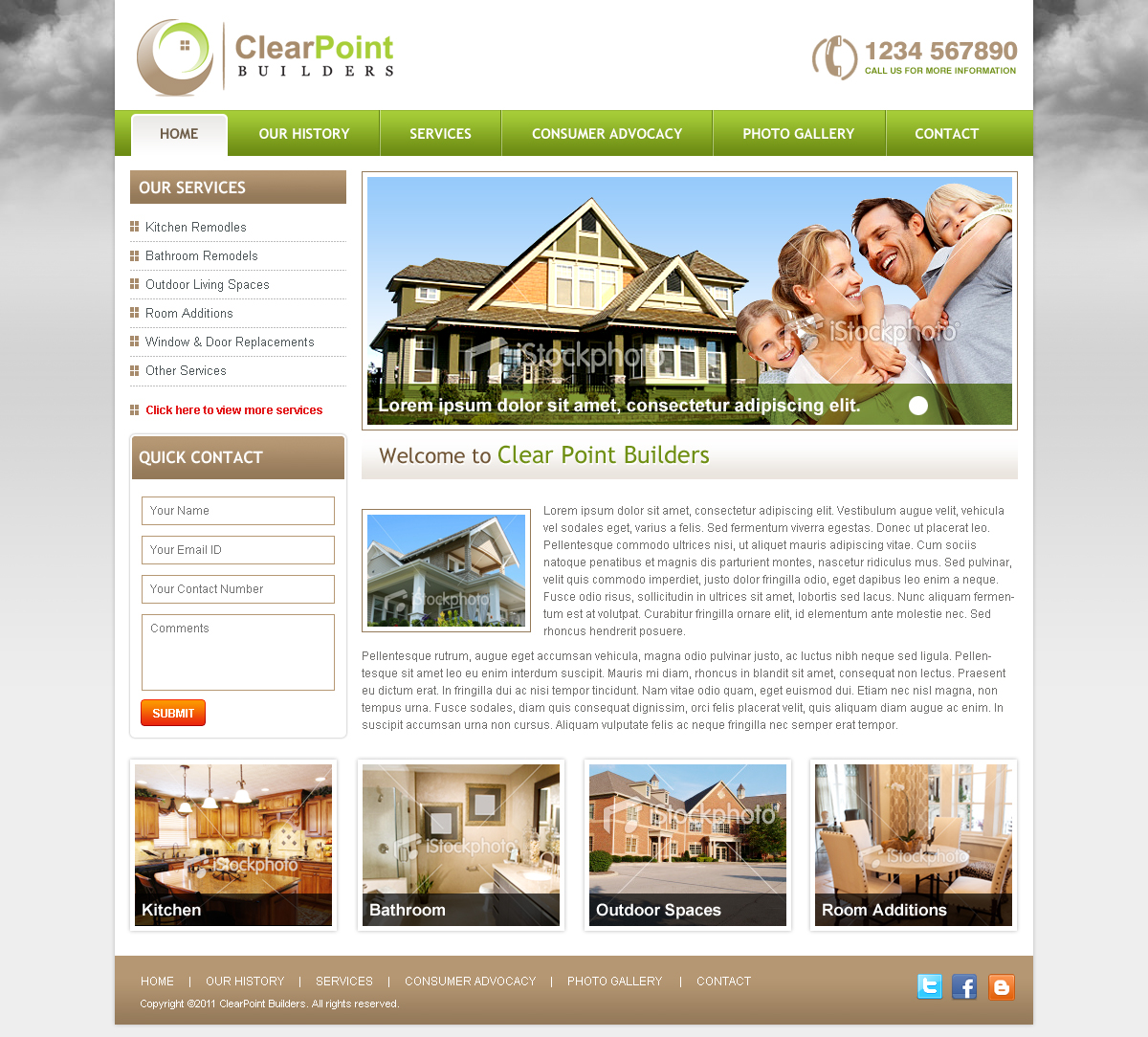 Web Design entry 318750 submitted by gautam to the Web Design for ClearPoint Builders run by rhodysrodi