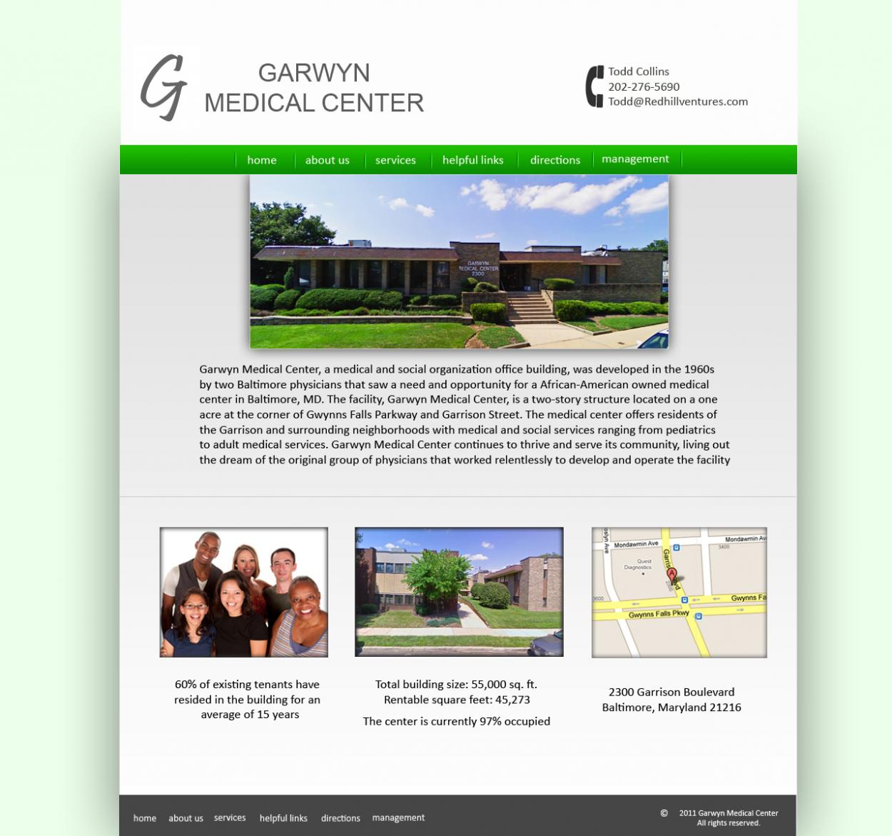 Web Design entry 325807 submitted by Vladje to the Web Design for Garwyn Medical Center run by candice