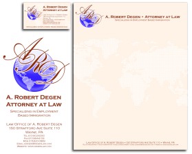 Business Card & Stationery Design Entry 342526 submitted by john12343 to the contest for Law Office of A. Robert Degen run by adgen