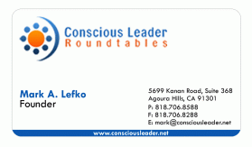 Business Card & Stationery Design entry 353201 submitted by BrandNewEyes to the Business Card & Stationery Design for ConsciousLeader.net - site is being redesigned now using new logo colors. run by marklefko