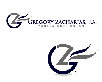 Logo Design entry 354645 submitted by greycrow to the Logo Design for Gregory Zacharias, P.A. run by gjzach