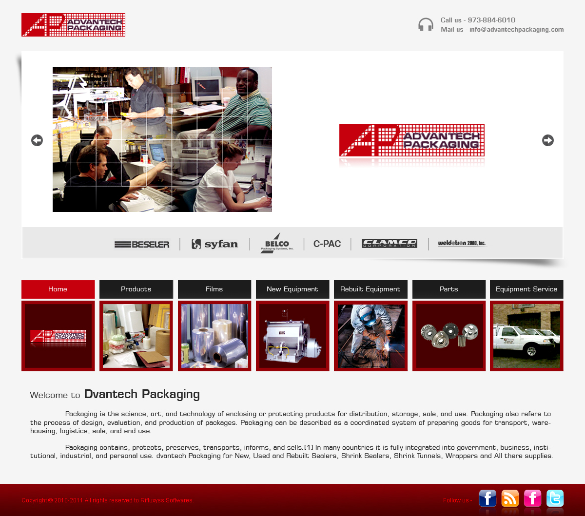 Web Design entry 366224 submitted by Omee to the Web Design for Advantech Packaging run by atp2182