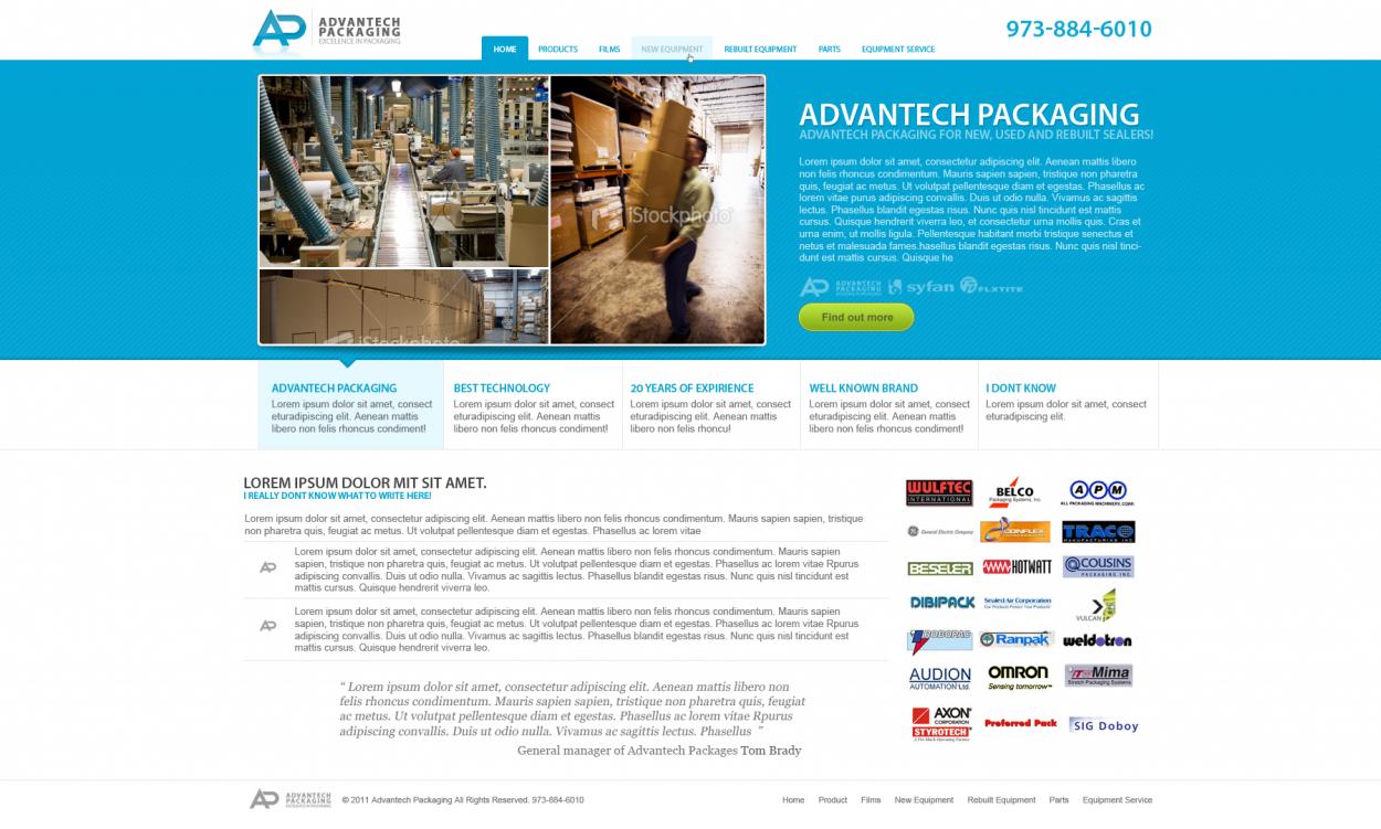 Web Design entry 366259 submitted by dzengy to the Web Design for Advantech Packaging run by atp2182