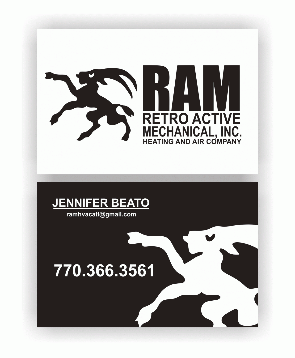 Business Card & Stationery Design entry 366415 submitted by maryanto to the Business Card & Stationery Design for Retro-Active Mechanical, Inc. (RAM) run by ramatlanta