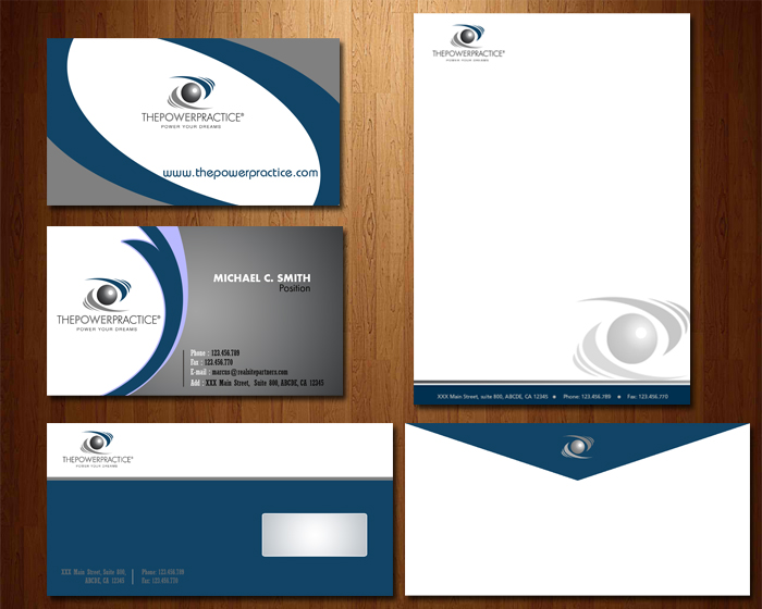 Business Card & Stationery Design entry 368342 submitted by Ayos to the Business Card & Stationery Design for The Power Practice run by drgerber