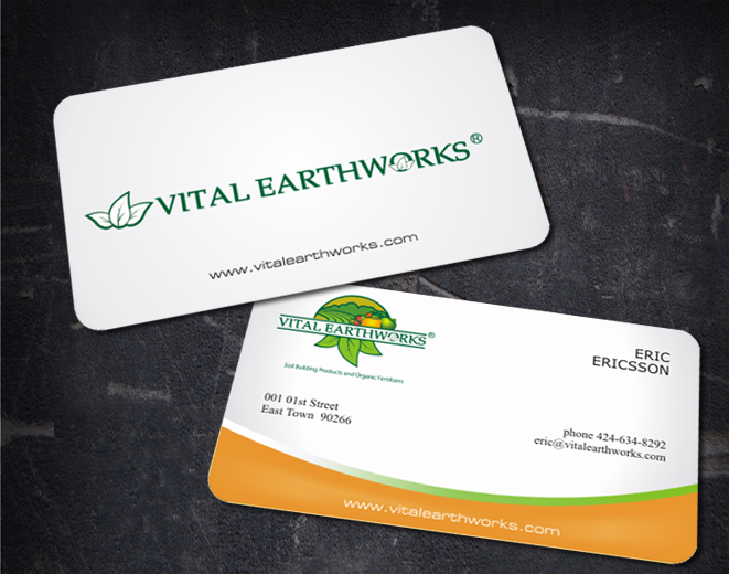 Business Card & Stationery Design entry 370109 submitted by skyford412 to the Business Card & Stationery Design for Vital Earthworks run by adam15