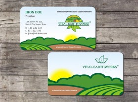 Business Card & Stationery Design entry 370098 submitted by RNHalawi to the Business Card & Stationery Design for Vital Earthworks run by adam15
