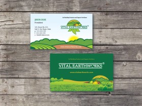 Business Card & Stationery Design entry 370109 submitted by nerdcreatives to the Business Card & Stationery Design for Vital Earthworks run by adam15