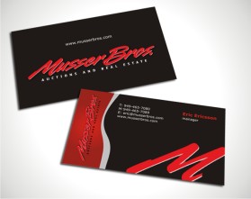 Business Card & Stationery Design Entry 370534 submitted by skyford412 to the contest for Musser Bros. Inc. / www.mbauction.com run by ssmusser
