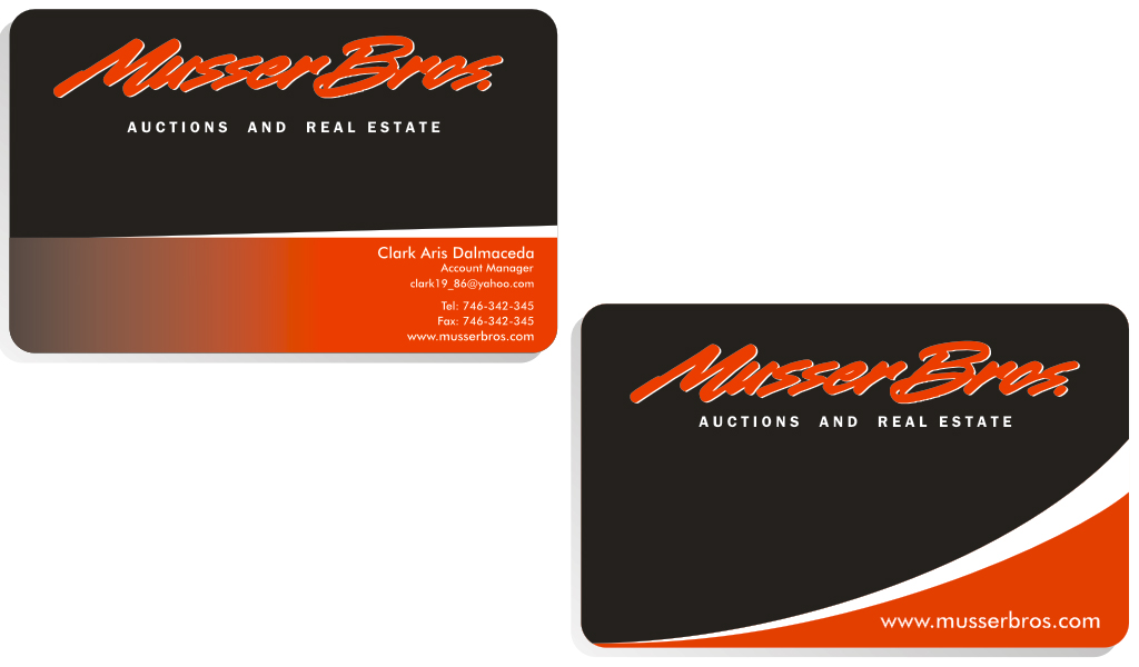 Business Card & Stationery Design entry 370534 submitted by nerdsociety to the Business Card & Stationery Design for Musser Bros. Inc. / www.mbauction.com run by ssmusser