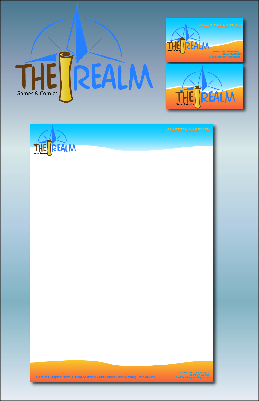 Business Card & Stationery Design entry 383884 submitted by Shemet to the Business Card & Stationery Design for The Realm, Games & Comics run by realmgames