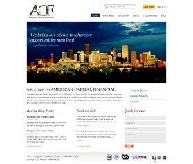 Web Design entry 384463 submitted by dzengy to the Web Design for AMERICAN CAPITAL FINANCIAL run by braydon60