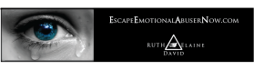 Banner Ad Design entry 386181 submitted by IMFantasia to the Banner Ad Design for EscapeEmotionalAbuserNow.com run by RuthElaineDavid