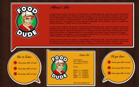 Brochure Design entry 398001 submitted by lyrad to the Brochure Design for Food Dude Restaurant Delivery Service LLC run by nineteen19