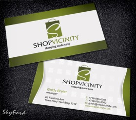 Business Card & Stationery Design entry 408006 submitted by adyyy to the Business Card & Stationery Design for ShopVicinity.com run by Javadev2