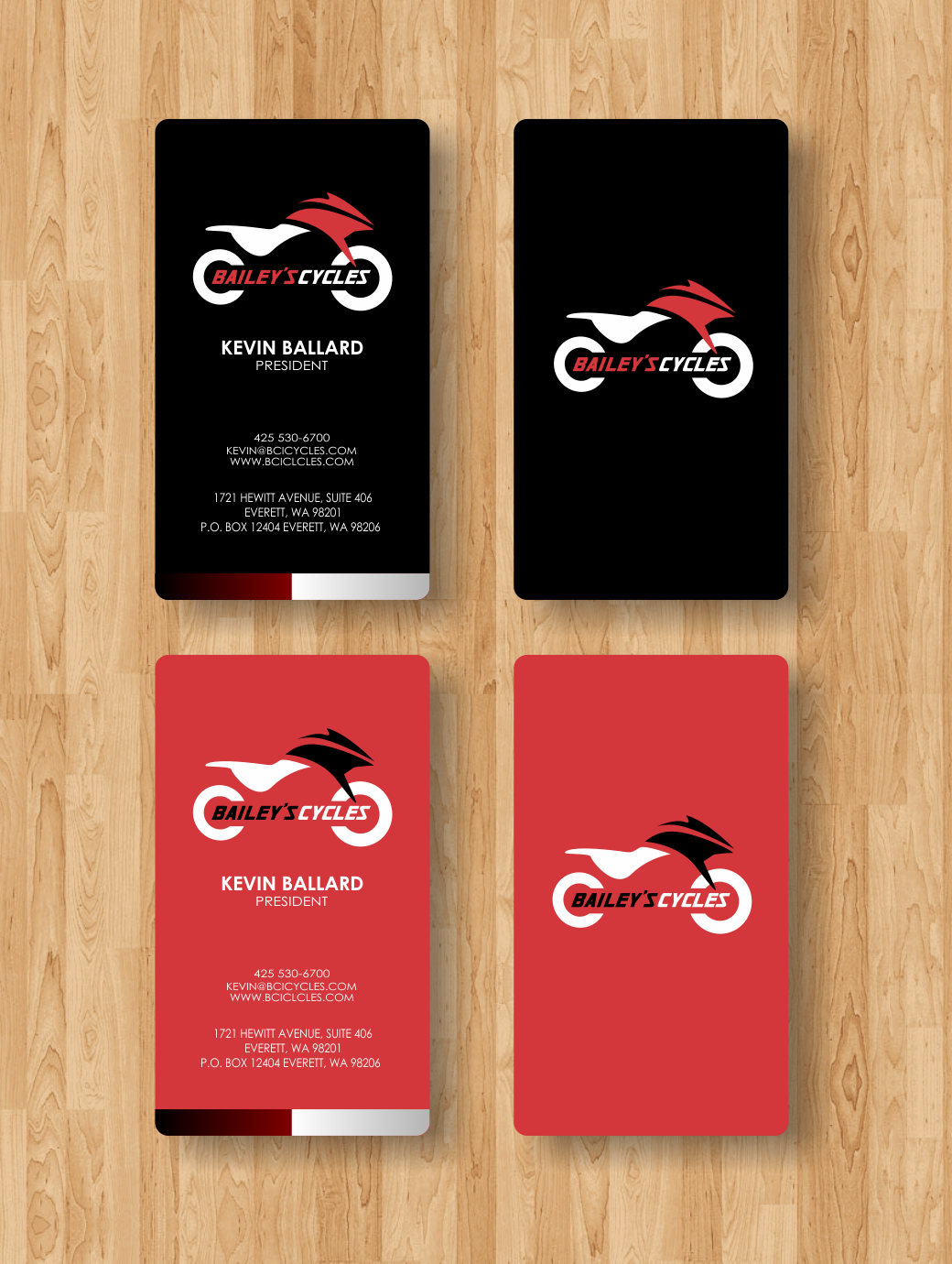 Business Card & Stationery Design entry 409800 submitted by chaksarts to the Business Card & Stationery Design for Bailey's Cycles Inc. Busiess Cards  run by tango4kevin