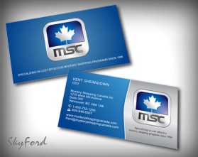 Business Card & Stationery Design Entry 424753 submitted by skyford412 to the contest for Mystery Shopping Canada - Business Cards/Stationery run by MSCI